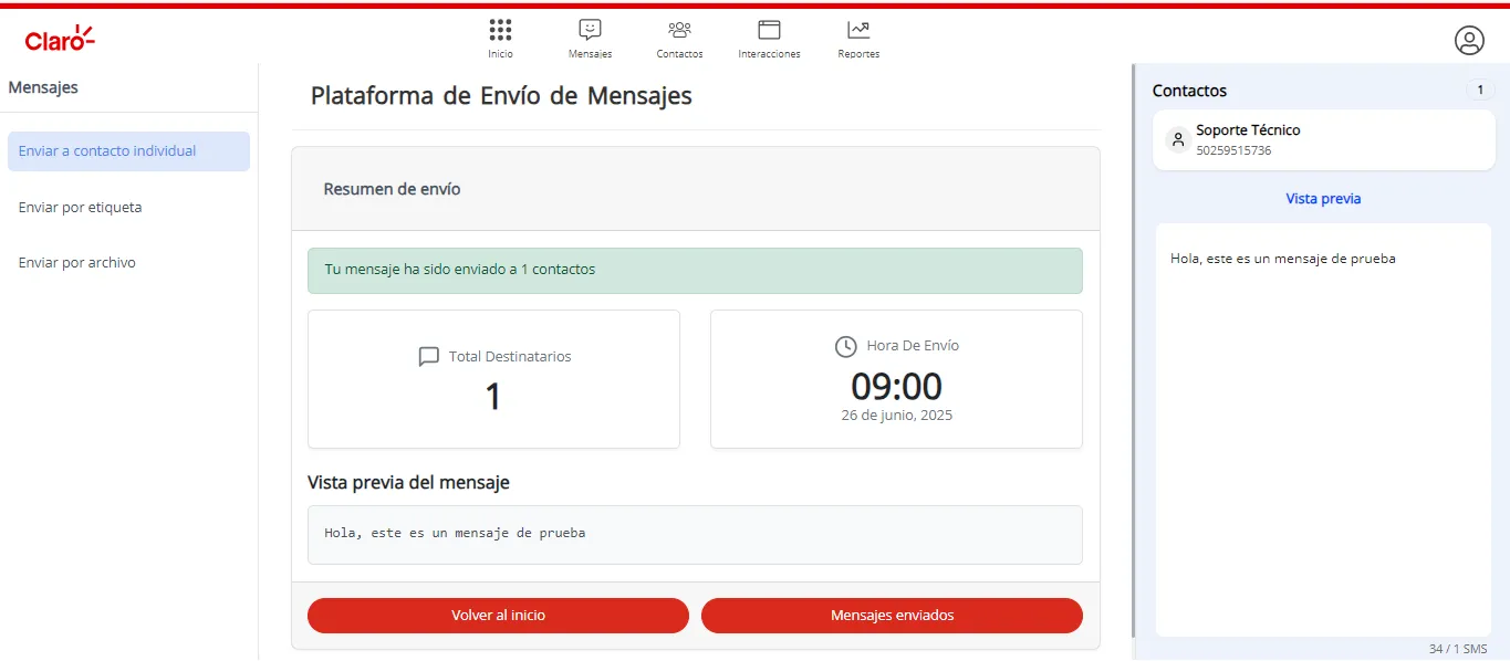 Detalles de envio