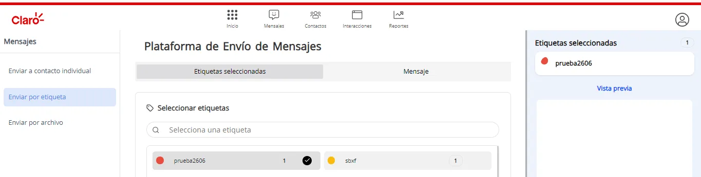Nuevo mensaje