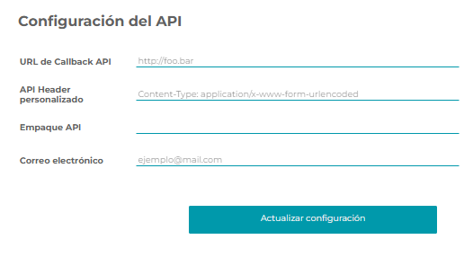 Configuración de errores